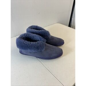 Overland Womens 11 purple Shearling Bootie Slippers Indoor/ outdoor
